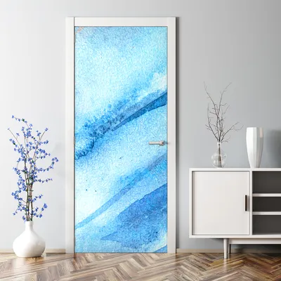 Produktbild von Dekorative Aufkleber selbstklebend dekoration Abnehmbarer Türposter  abstraktes Aquarell 77 x 200 cm