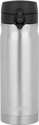 Produktbild von Noveen TB802 Thermoflasche Trinkflasche 400 ml für heiße und kalte Getränke Edelstahl Silber