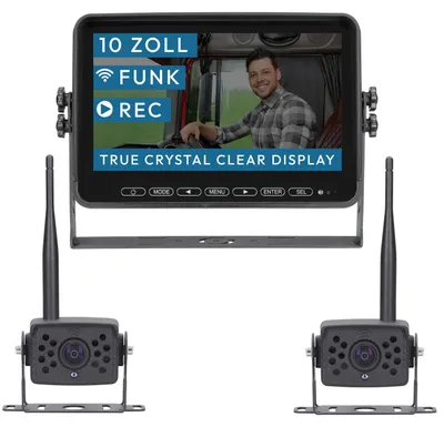 Produktbild von 10" FUNK-Set ELEMENT WIRED HD | mit 2 Kameras | Wohnmobil & LKW bis 21 Meter  RVS-24676