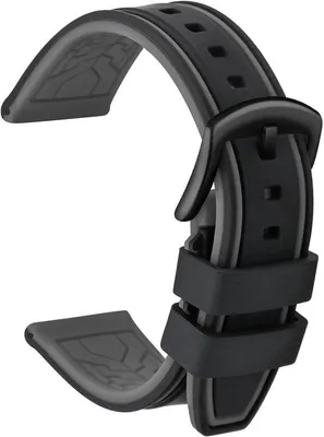 Productafbeelding van Watch Strap 20, 22, 24, 26 mm - Vervangende silicone band - Twee-tonig - Comfortabel en duurzaam - Luxento
