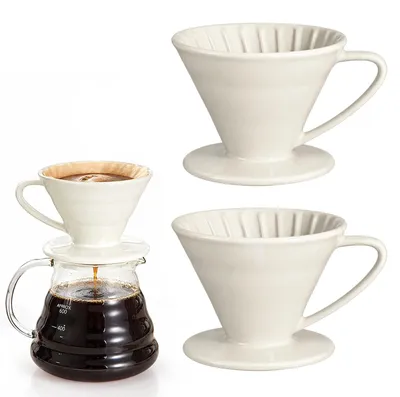 Porzellan-Kaffeefilter Größe 4, weiß, für 1x4 Filtertüten
