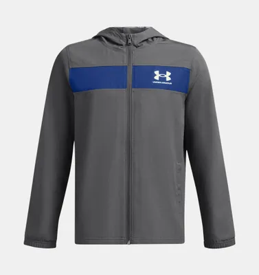 Produktbild von Under Armour UA Sportstyle Windbreaker-GRY Jet Gray YXS