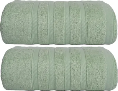 Produktbild von 2er Set Saunatücher 70x200 cm Wellness Spa Baumwolle Weich Frottee Saugfähig, Farbe:mint