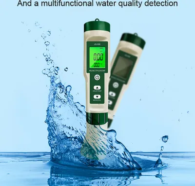 Obrázok produktu pre Multifunkčný digitálny tester kvality vody 10 v 1 Prenosné pero na testovanie kvality vody s vysokou presnosťou Nástroj na meranie kvality vody PH/TDS/EC/Salinita/ORP/H2/S.G/Temperatúra/koncentrácia živín/? Meracie pero