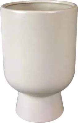Zdjęcie produktu dla Wazon ceramiczny w kolorze beżowym 14x14x21 cm