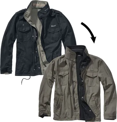 Produktbild von Brandit Übergangsjacke Herren Twister schwarz/oliv Basics 100% Baumwolle M