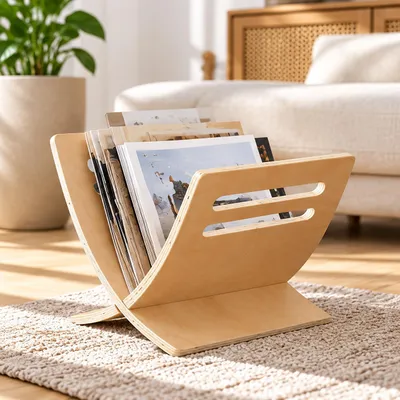 Produktbild von Homestyle4u Zeitungsständer Magazinhalter Holz Zeitschriftenhalter Magazinständer Natur