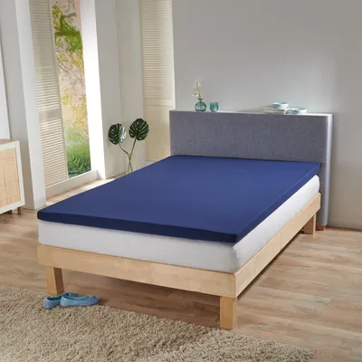 Produktbild von Bettwaren-Shop Jersey-Elasthan Topper Spannbettlaken Multi-Stretch 140x200 - 160x220 cm dunkelblau