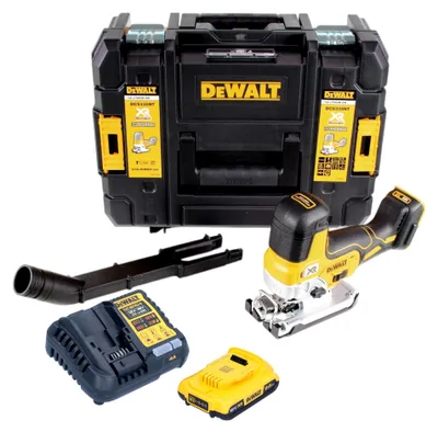 Image de DeWalt DCS 335 D1 Scie sauteuse sans fil 18V + 1x Batterie 2,0 Ah + Chargeur rapide + Coffret de transport