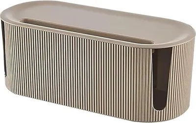 Produktbild von PolkaHome® Kabelbox Kabelmanagement Box Steckdosenbox Aufbewahrungsbox mit Deckel für Steckdosenleisten, Kabelschacht, Kabelaufbewahrung,