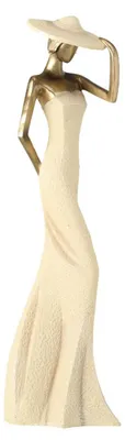 Produktbild von Boltze SMILLA Dekofigur im Glamour-Stil mit Stoffbiegungen aus Polyresin, 50 cm