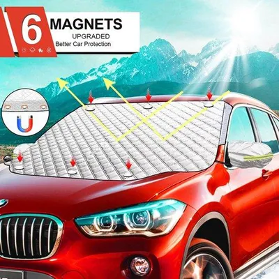 Immagine prodotto di Protezione per i finestrini dell'auto, magnetica, 189x120 cm, resistente alla neve e al ghiaccio