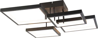 Produktbild von Deckenleuchte Schwarz inkl LED 3 Stufen Dimmbar 4 Licht Lejo