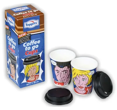 Produktbild von Coffee to go cups 200ml 8er; 8xPappbecher 8xDeckel