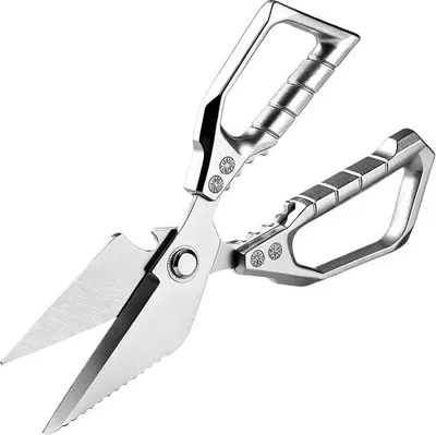 Produktbild von Famanu Küchenschere für Geflügel - Robuste Schere mit gezahntem Klingen-Design - 22,7 x 9,2 cm