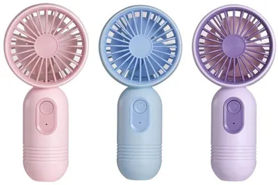 Image de Mini-ventilateur portable et rechargeable Azomor avec trois vitesses réglables