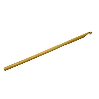 Produktbild von Bambus-Häkelnadel mit 9 mm Stärke und 15 cm Länge, oberflächenbehandelt