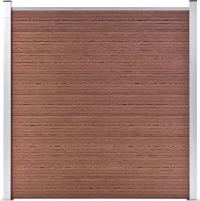 Image de Clôture de jardin WPC 180x186 cm Marron