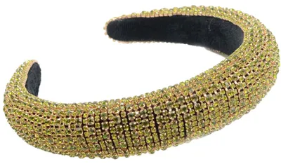Produktbild von Strass-Haarreif mit Kristallen und Diamanten für Damen, modisch, handgefertigt, breite Haarreifen, perlenbesetztes Bling-Haarband, Haaraccessoires