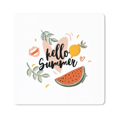 Produktbild von MuchoWow® Mauspad Mousepad Wassermelone - Sommer - Rosa 30x30 cm - Mousepads - Maus Mat - Pad - Mausunterlage - Gaming