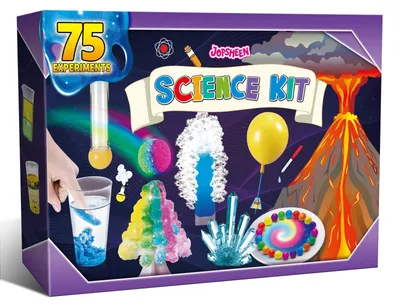 Produktbild von Experimentierkasten Chemiebaukasten Chemielabor - 75 Experimente - Vulkan und Springbälle - Kinder
