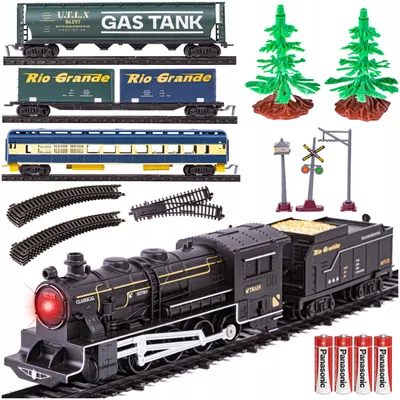 Produktbild von Fenfa Elektrische Eisenbahn für Kinder: Dampflokomotive und Waggons