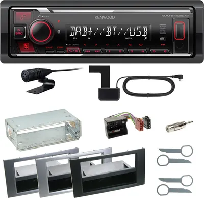 Produktbild von Kenwood KMM-BT408DAB Bluetooth DAB Einbauset für Ford Kuga Fusion Galaxy S-Max