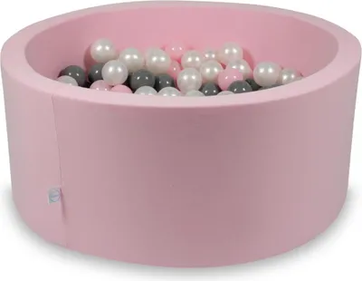 Produktbild von Dry Pool, Puderrosa, 90x40, mit 300 Bällen: Perlmutt, Grau, Hellrosa