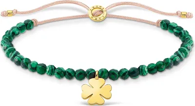 Produktbild von THOMAS SABO Armband "Grüne Perlen mit Kleeblatt" A1983-140-6