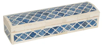 Holz-Aufbewahrungsbox 30x8x7 cm mit Beindetails, Erinnerungskiste