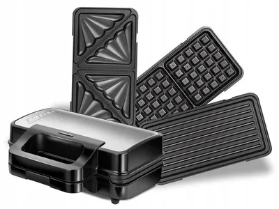 Produktbild von 3-in-1-Sandwichtoaster 1000W-Sandwiches, Grill, Waffeln, Kontrollleuchte und