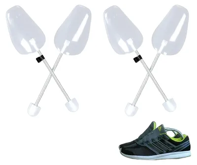 Imagen del producto de TRANKIELO® - 2 pares de estiradores de zapatos de plástico – Ajustables y prácticos – Evitan arrugas y un ajuste deficiente