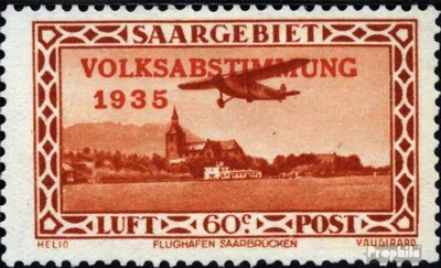 Produktbild von Briefmarken Saarland 1934 Mi 196 mit Falz Flugpostmarken