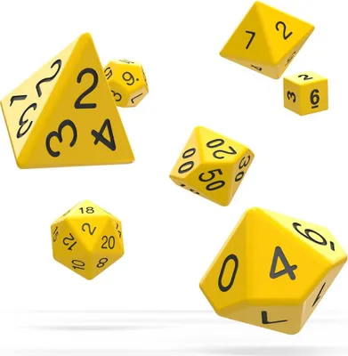 Produktbild von Oakie Doakie Dice Würfel RPG-Set Solid - Gelb (7)