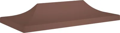 Image de Toit de tente de réception 6x3 m Marron 270 g/m²