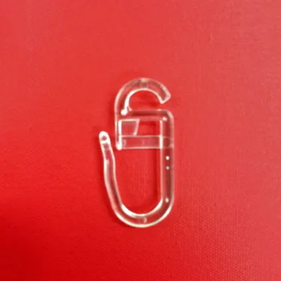 Produktbild von 50 Stück Faltenhaken Gardinenhaken Faltenlegehaken für Gardinenringe 3 mm Öse transparent