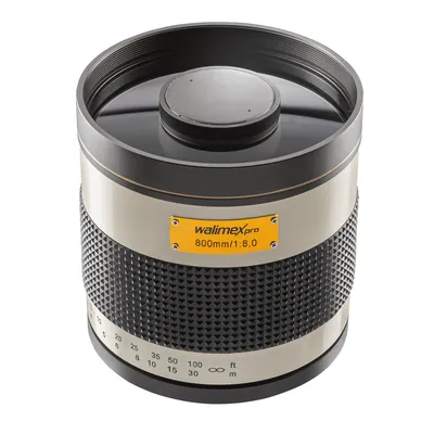 Immagine prodotto di Walimex pro 800/8.0 Teleobiettivo a specchio per DSLR 800 mm per il pieno formato APS-C