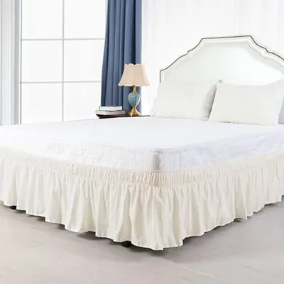 Produktbild von Bettrock Elastisch – Staubschutz mit Rüschen, Einfache Passform, 78x80 cm + 15 Inch – Praktisch & Chic