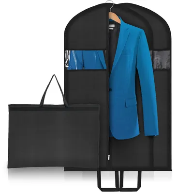 Kleiderhülle Oxford-Stoff, 2 Stück, 60x110 cm, für Anzüge & Hemden