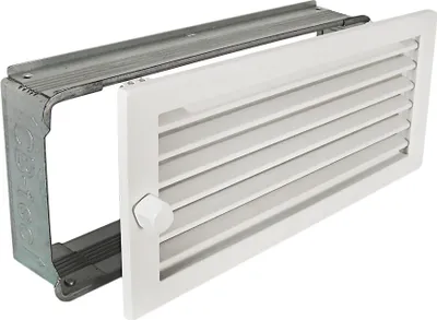 Produktbild von Warmluftgitter WG 3515 W Lüftungsgitter Weiss 350 x 150mm Zuluft Abluftgitter