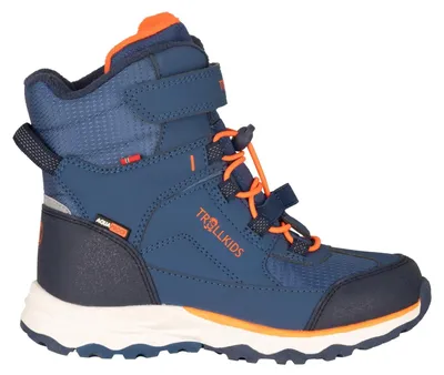 Image de TROLLKIDS Hafjell Winter Boots XT – bottes d’hiver enfant, bleu/bleu foncé/orange, EU 34 (585-122)