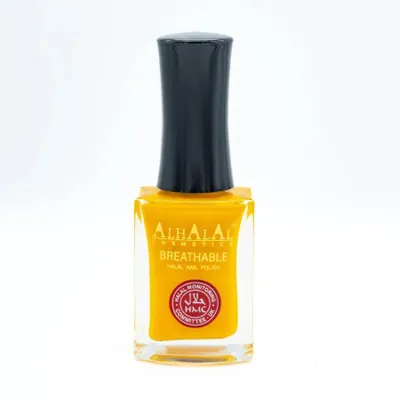 Produktbild von AL-145 FALAK Halal Atmungsaktiver Nagellack Gelb | Wasserdurchlässig, Vegan, Alkoholfrei & HMC-