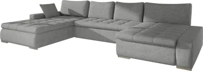 Produktbild von MIRJAN24 Ecksofa Caro, U-Form mit Bettkasten und Schlaffunktion, Wohnzimmer Couchgarnitur (Farbe: Rico 12)