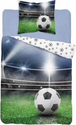 Produktbild von Baumwolle Jugendbettwäsche 140x200cm Fußball