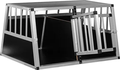 Obrázek produktu pro Hliníková přepravní klec pro psy, 89 × 69 × 50 cm, 13 kg