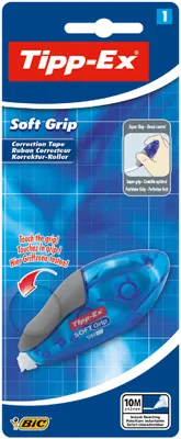 Produktbild von TIPP-EX Soft grip, Blau, 10 m, 4,2 mm, 80 mm, 197 mm, Sichtverpackung