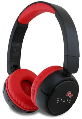 Produktbild von Hello Kitty Face Logo Bluetooth Over-Ear-Kopfhörer Rot