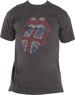 Produktbild von The Rolling Stones Classic UK Tongue (Embellished) Charcoal Grey S Damen T-Shirt