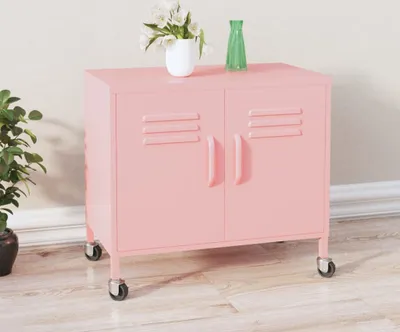 Zdjęcie produktu dla The Living Store Szafka do przechowywania różowa 60x35x56 cm stalowa