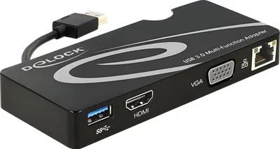 Image de Delock - Station d'accueil - USB - VGA, HDMI - GigE